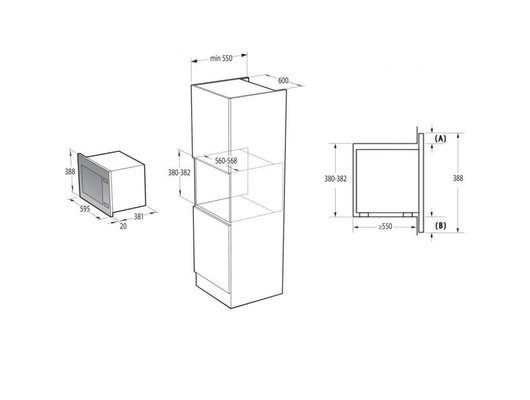 Встраиваемая микроволновая печь GORENJE BM251SG2BG
