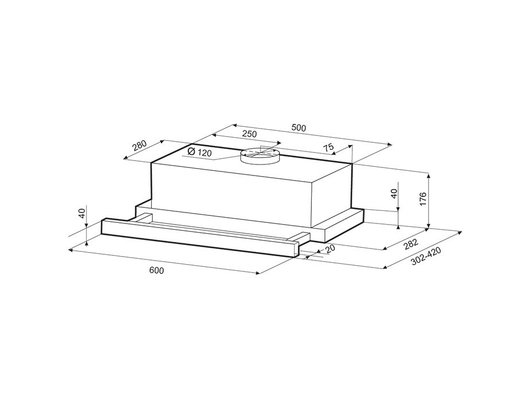 Вытяжка KRONA KAMILLA ECO 600 W
