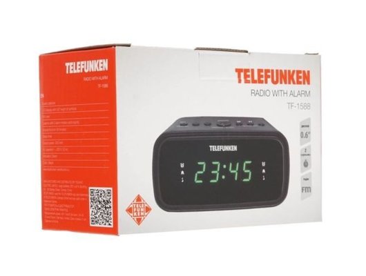 Настольные часы TELEFUNKEN TF-1588(черный c зеленым)