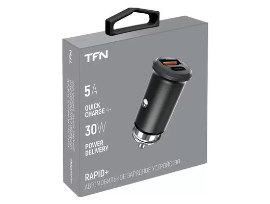 Зарядное устройство TFN АЗУ2 RAPID 5A QC/PD black б/кабеля (TFN-CCRPD30W01)