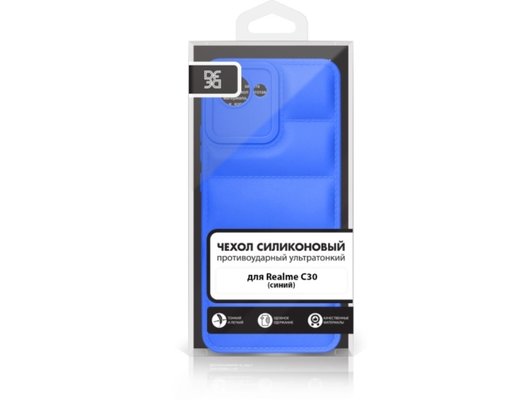 Чехол DF для Realme C30/Narzo 50i Prime rmJacket-01 (blue)