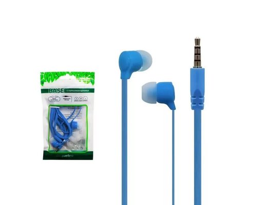 Наушники вкладыши PERFEO PF-BAS BASE (ГОЛУБЫЕ)