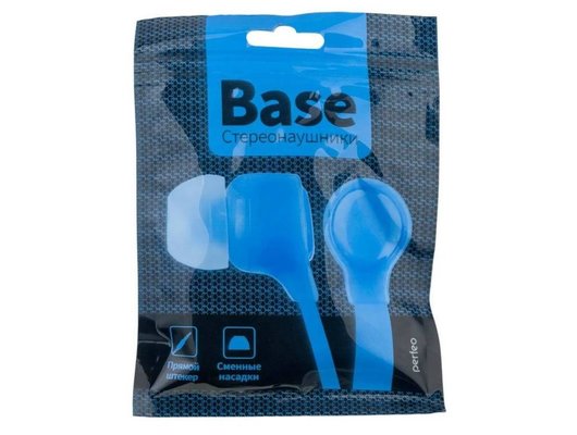 Наушники вкладыши PERFEO PF-BAS BASE (ГОЛУБЫЕ)