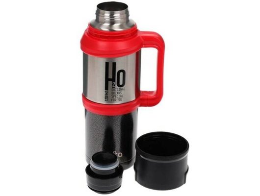 Термос LARA LR04-17 черный/сталь