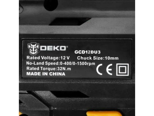 Дрель-шуруповерт DEKO GCD12DU3 (063-4096)