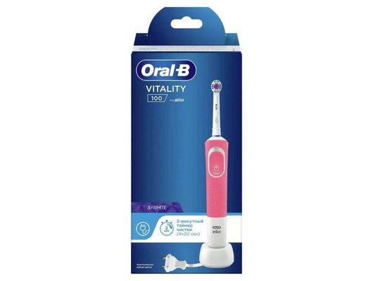 Зубная щетка электрическая Oral-B  Vitality D100.413.1 3DWhite Pink (ПИ)
