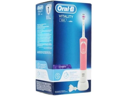 Зубная щетка электрическая Oral-B  Vitality D100.413.1 3DWhite Pink (ПИ)