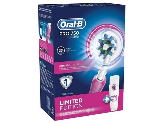 Зубная щетка электрическая ORAL-B PRO 750 CrossAction Pink, White (ПИ)