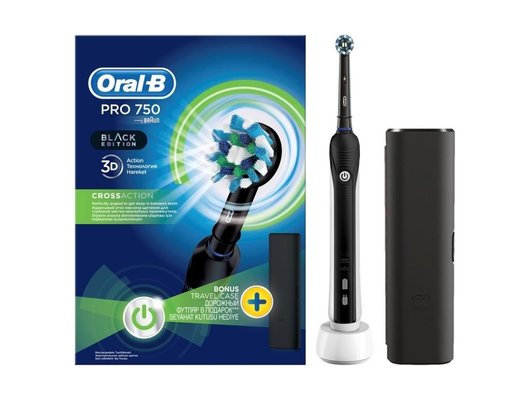 Зубная щетка электрическая ORAL-B Pro 750/D16.513 Cross Action Black (ПИ)