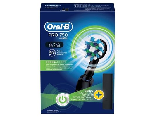 Зубная щетка электрическая ORAL-B Pro 750/D16.513 Cross Action Black (ПИ)