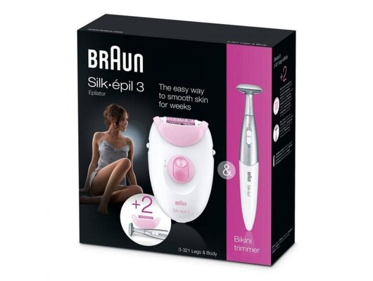 Эпилятор BRAUN 3-321 + стайлер для бикини