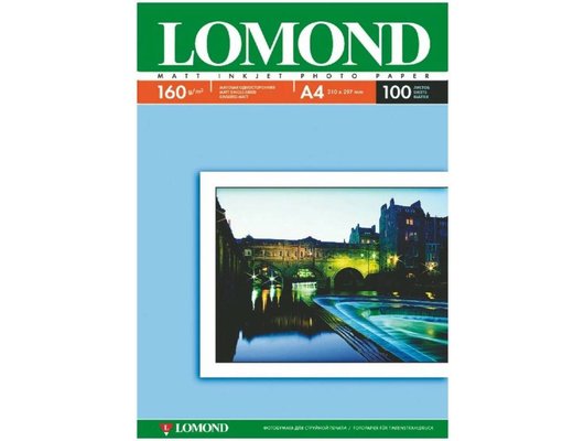 Фотобумага LOMOND 0102005 Матовая односторонняя A4. 160г/м2. 100л