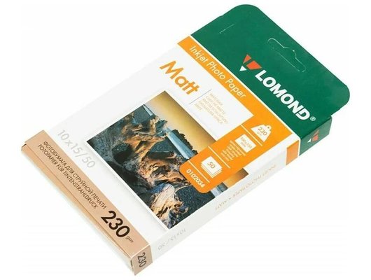 Фотобумага LOMOND 0102034 Матовая односторонняя 10x15 230г/м2. 50л
