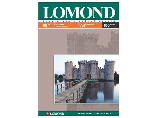 Фотобумага LOMOND 0102001 Матовая односторонняя A4. 90г/м2. 100л