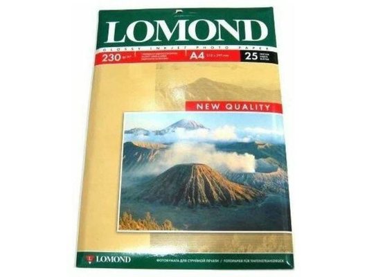 Фотобумага LOMOND 0102049 Глянцевая односторонняя A4. 230г/м2. 25л