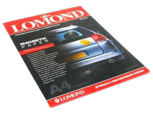 Фотобумага LOMOND 2020345 A4/660г/м2/2л./белый глянцевое/магнитный слой для струйной печати