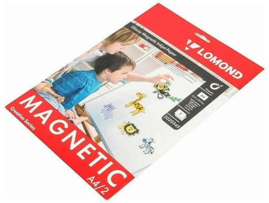 Фотобумага LOMOND 2020345 A4/660г/м2/2л./белый глянцевое/магнитный слой для струйной печати