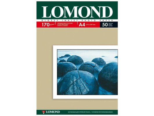 Фотобумага LOMOND 0102150 Глянцевая односторонняя 10x15 170г/м2. 50л