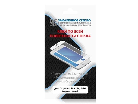 Стекло DF для Oppo A17/A17k/A15/A15s/A16/ oColor-27 (black)