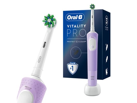 Зубная щетка электрическая ORAL-B Vitality Pro D103.413.3 Cross Action Protect X Clean сиреневый