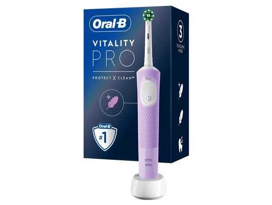 Зубная щетка электрическая ORAL-B Vitality Pro D103.413.3 Cross Action Protect X Clean сиреневый