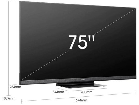 4K (Ultra HD) Smart телевизор HISENSE 75U8HQ