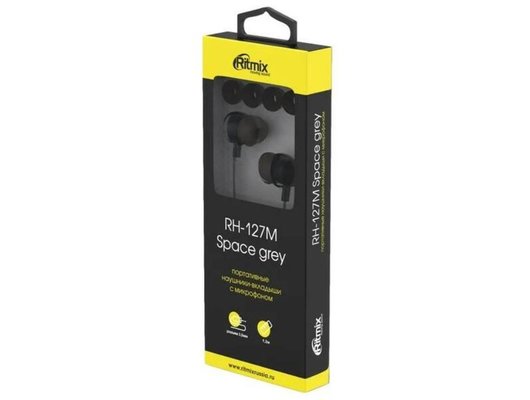 Гарнитуры проводные RITMIX RH-127M серый