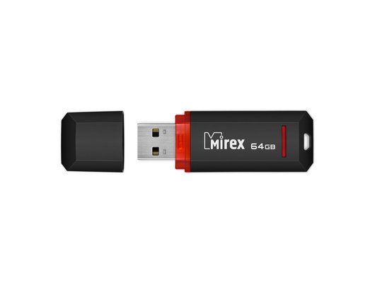 USB Флеш Mirex 64Gb KNIGHT BLACK (13600-FMUKNT64)