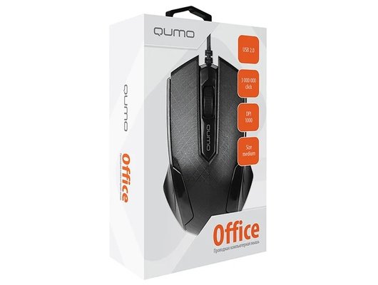 Мышь проводная Qumo Office M14 Black