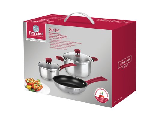 Набор посуды Rondell Strike RDS-1664 (ковш, кастрюля, сковорода)