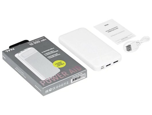 Внешний аккумулятор TFN 10000mAh PowerAid white TFN-PB-278-WH