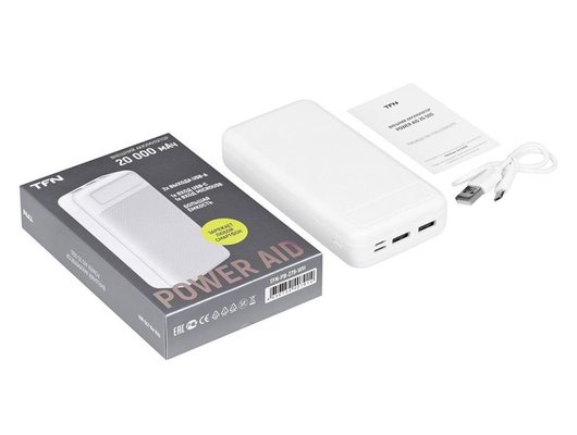 Внешний аккумулятор TFN 20000mAh PowerAid white TFN-PB-279-WH