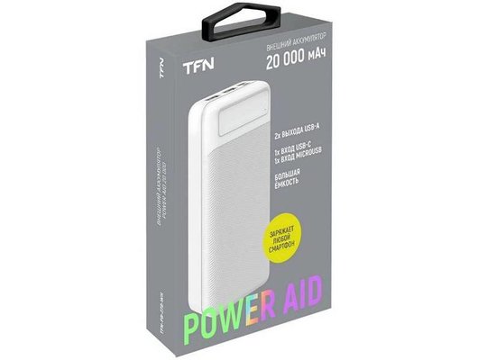 Внешний аккумулятор TFN 20000mAh PowerAid white TFN-PB-279-WH