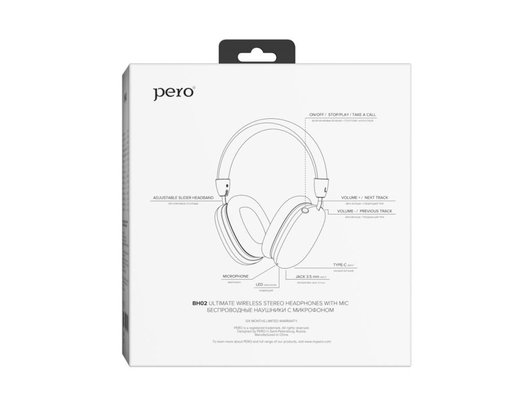 Наушники полноразмерные PERO BH02 BLACK