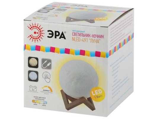 Декоративный светильник ЭРА NLED-491-1W-W аккумуляторный белый