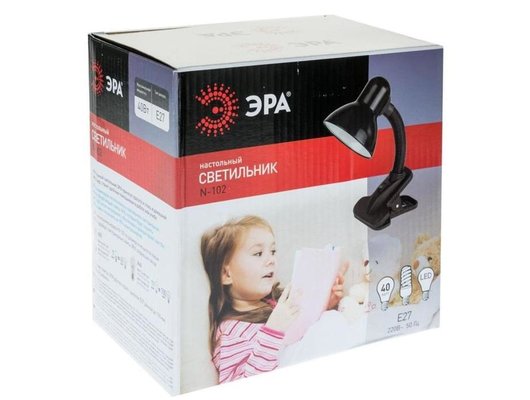 Светильник настольный ЭРА N-102-E27-40W-BK