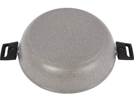 Сотейник KUKMARA смс308а со стек.крышкой АП(светлый мрамор)