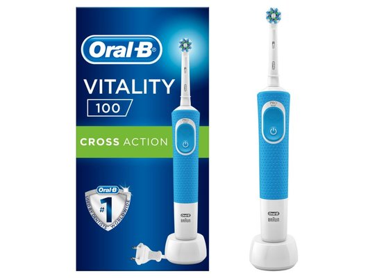 Зубная щетка электрическая Oral-B Vitality D100.413.1 CrossAction Blue (ПИ)
