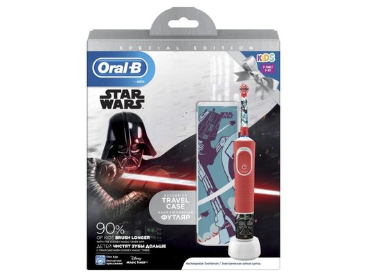 Зубная щетка электрическая для детей Oral-B Vitality 100 Kids Star Wars + Travel Case