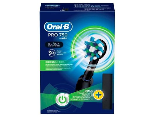 Зубная щетка электрическая Oral-B  PRO 750 Black  + travel case
