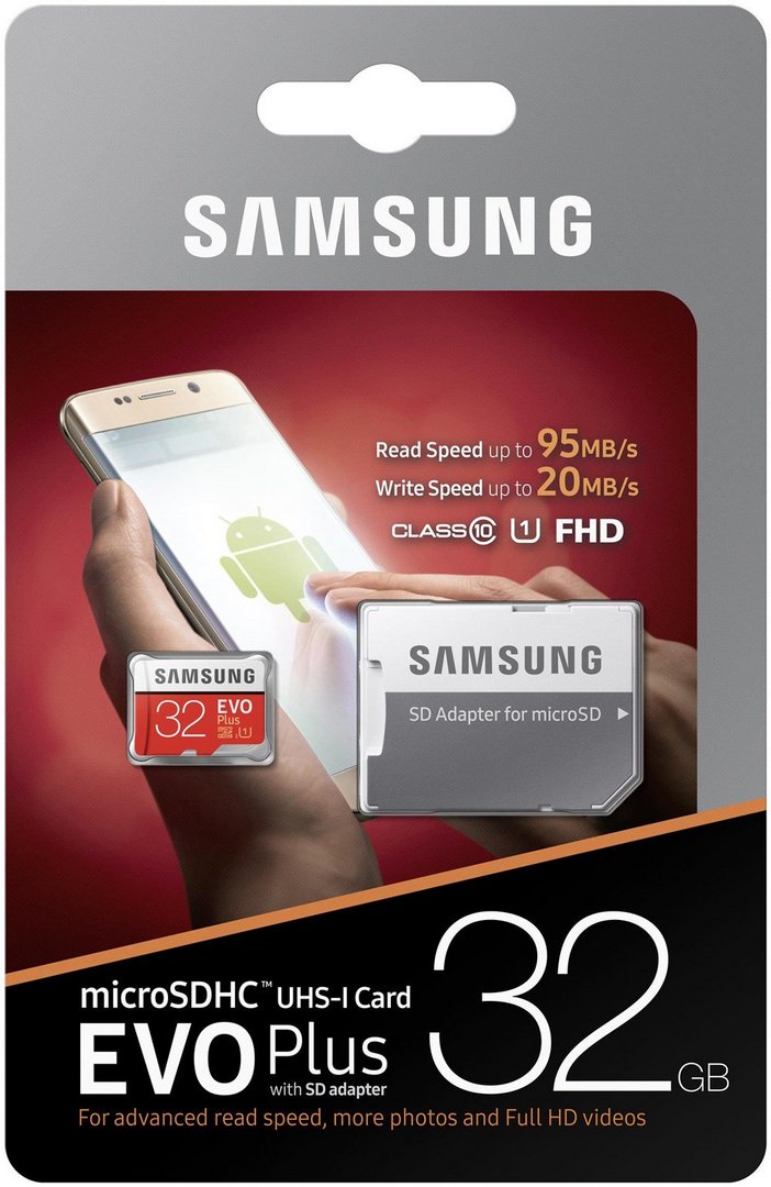 Карта памяти Samsung Samsung Microsdhc 32gb Class 10 Evo Plus + Адаптер (Mb-Mc32ga)