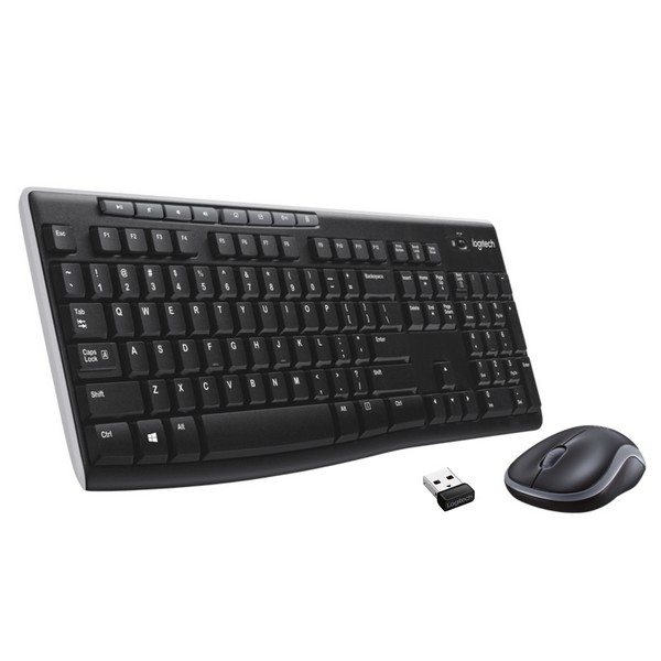 Клавиатура+мышь Logitech Mk270 Wireless (920-004518), цвет черная передняя панель с серебристым оформлением 257410 Mk270 Wireless (920-004518) - фото 1