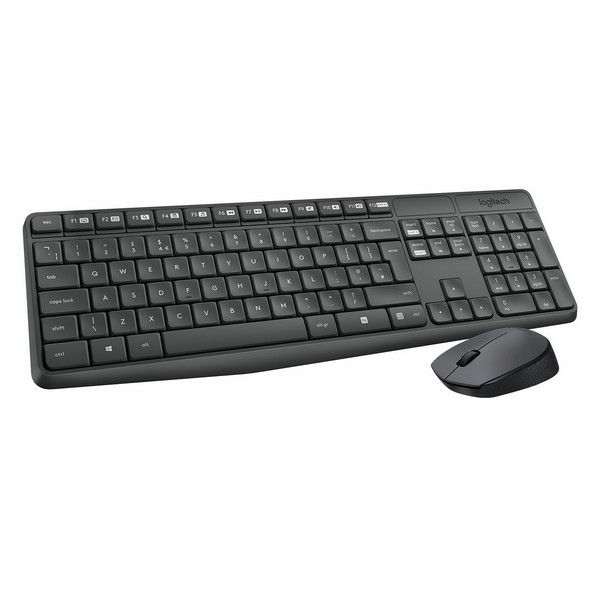 Клавиатура+мышь Logitech Mk235 Wireless (920-007948), цвет серая 261240 Mk235 Wireless (920-007948) - фото 1