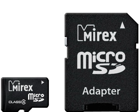 Карта памяти Mirex Mirex Microsdhc 4gb Class 4 + Адаптер (13613-Adtmsd04)