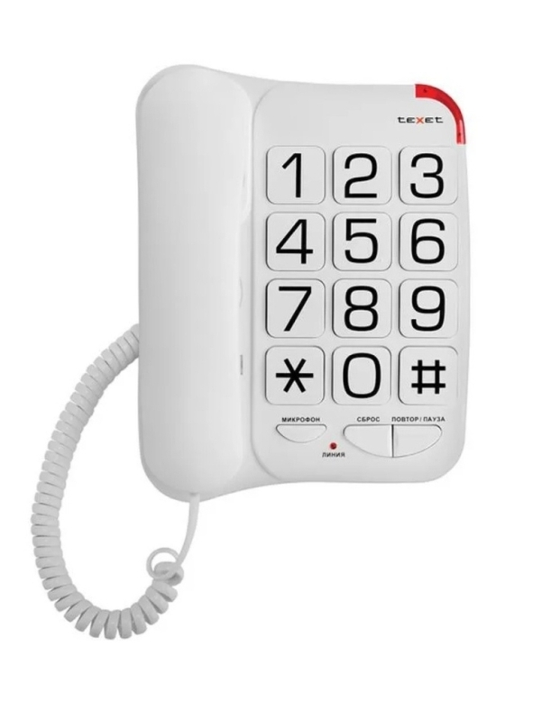 Проводной телефон Texet Tx-201 Белый