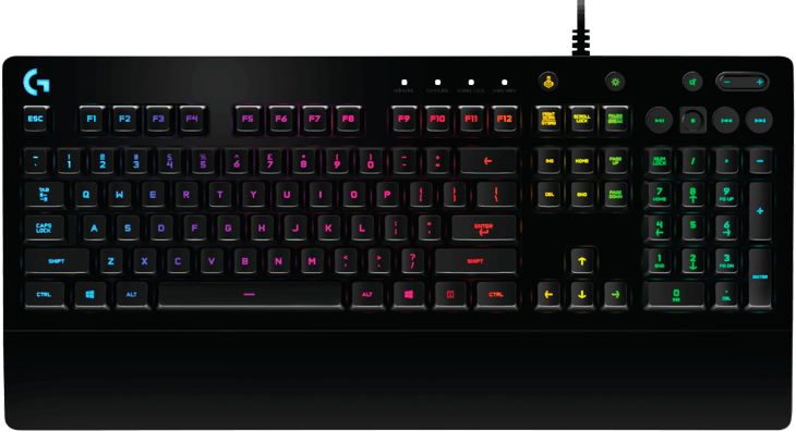 Клавиатура проводная игровая Logitech G213 Prodigy, цвет черный 294100 - фото 1