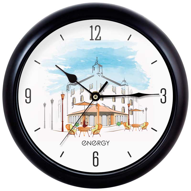Часы настенные Energy Energy Ec-105 Кафе, цвет черный 322278 - фото 1
