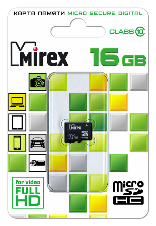 Карта памяти Mirex Mirex Microsdhc 16gb Class 10 (13612-Mc10sd16)