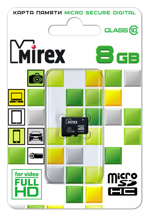 Карта памяти Mirex Mirex Microsdhc 8gb Class 10 (13612-Mc10sd08)