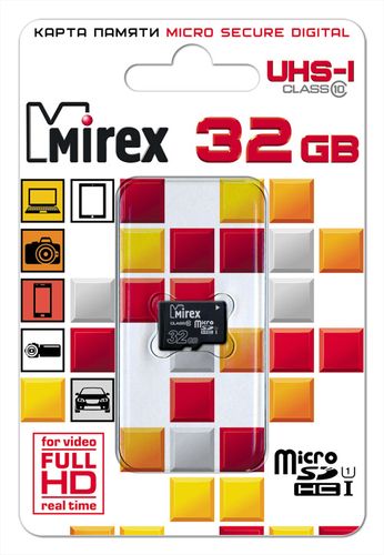 Карта памяти Mirex mirex microsdhc 32gb class 10 uhs-i (13612-mcsuhs32)